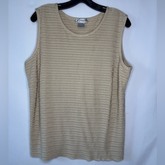 Dressbarn Cream Beige Textured Top - Size 14/16 - Great Condition - Picture 1 of 6